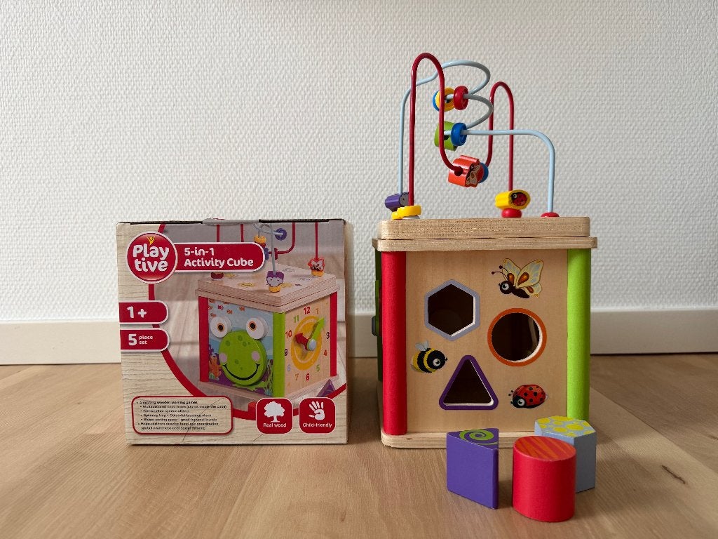 Playtive 5-in-1 Activity Cube - Houten Speelkubus, Ophalen of Verzenden, Gebruikt, Bouwen