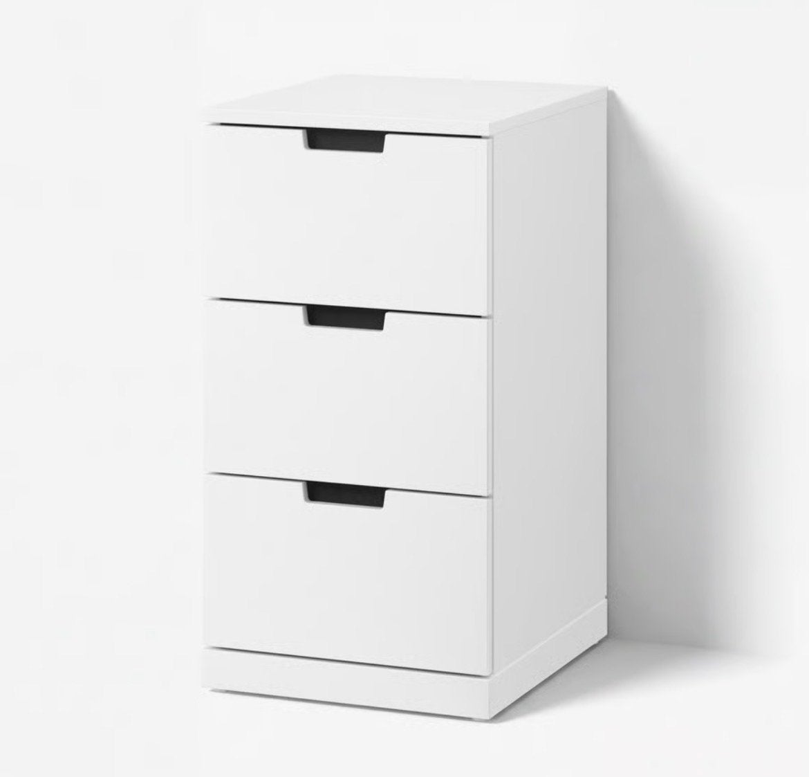 Ikea NORDLI witte ladekast met 3 laden - 76x40x47 cm, Huis en Inrichting, Ophalen, Overige materialen, Minder dan 50 cm, Gebruikt