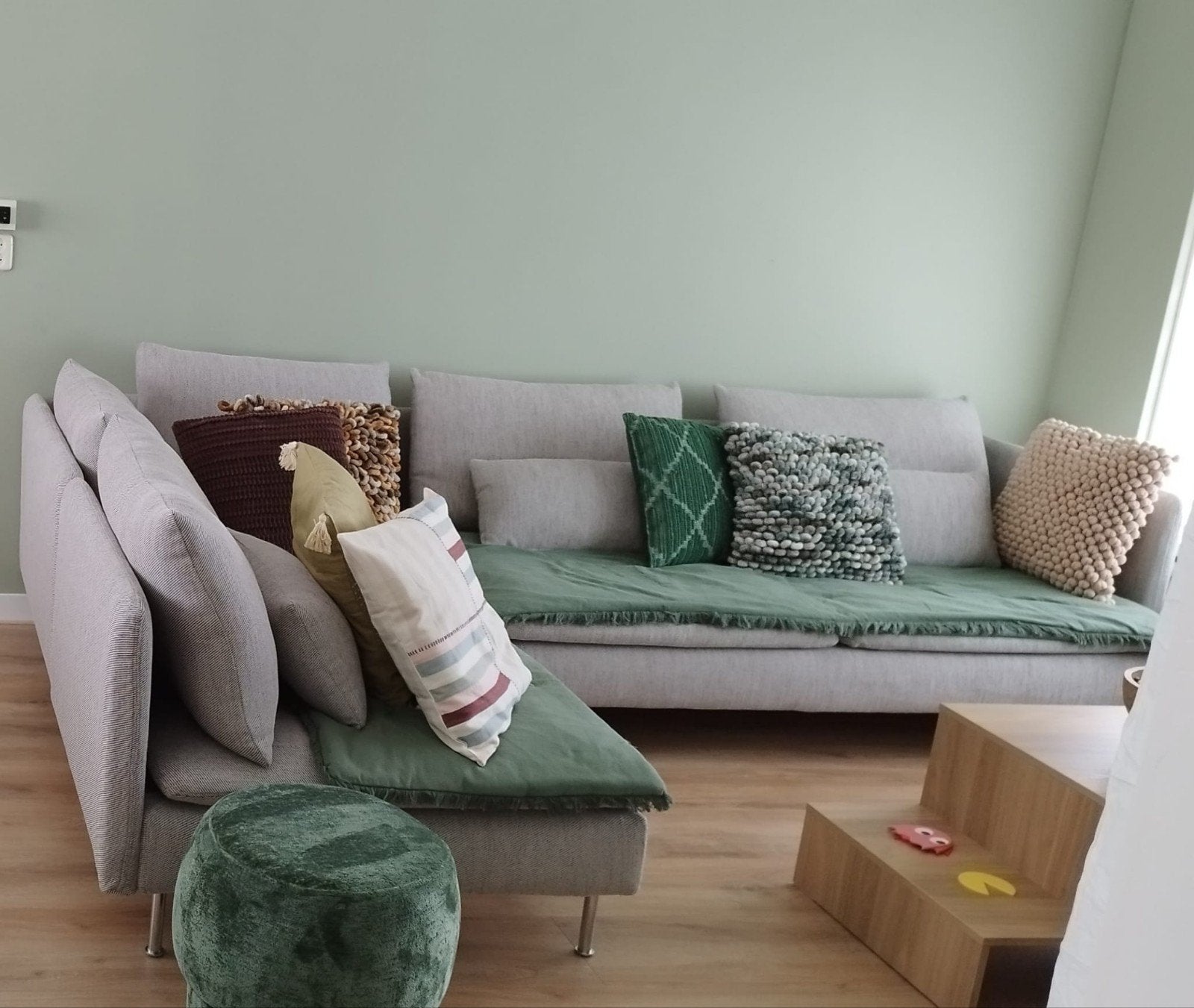 Ikea viarp beige/bruin Soderhamn hoekbank, Ophalen, 250 tot 300 cm, Modern en comfortabel, 100 tot 125 cm