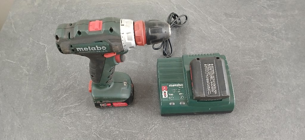 Metabo Powermax BS12Q accuboormachine accuboor boormachine, Ophalen of Verzenden, Gebruikt, Boormachine