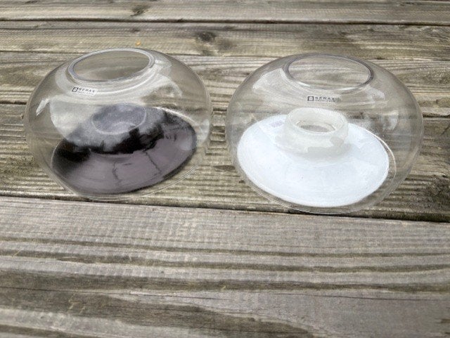 SERAX THEELICHT HOUDER ROND 1 ZWART en 1 WIT - GLAS set, Meerkleurig, Waxinelichthouder, Nieuw, Ophalen of Verzenden
