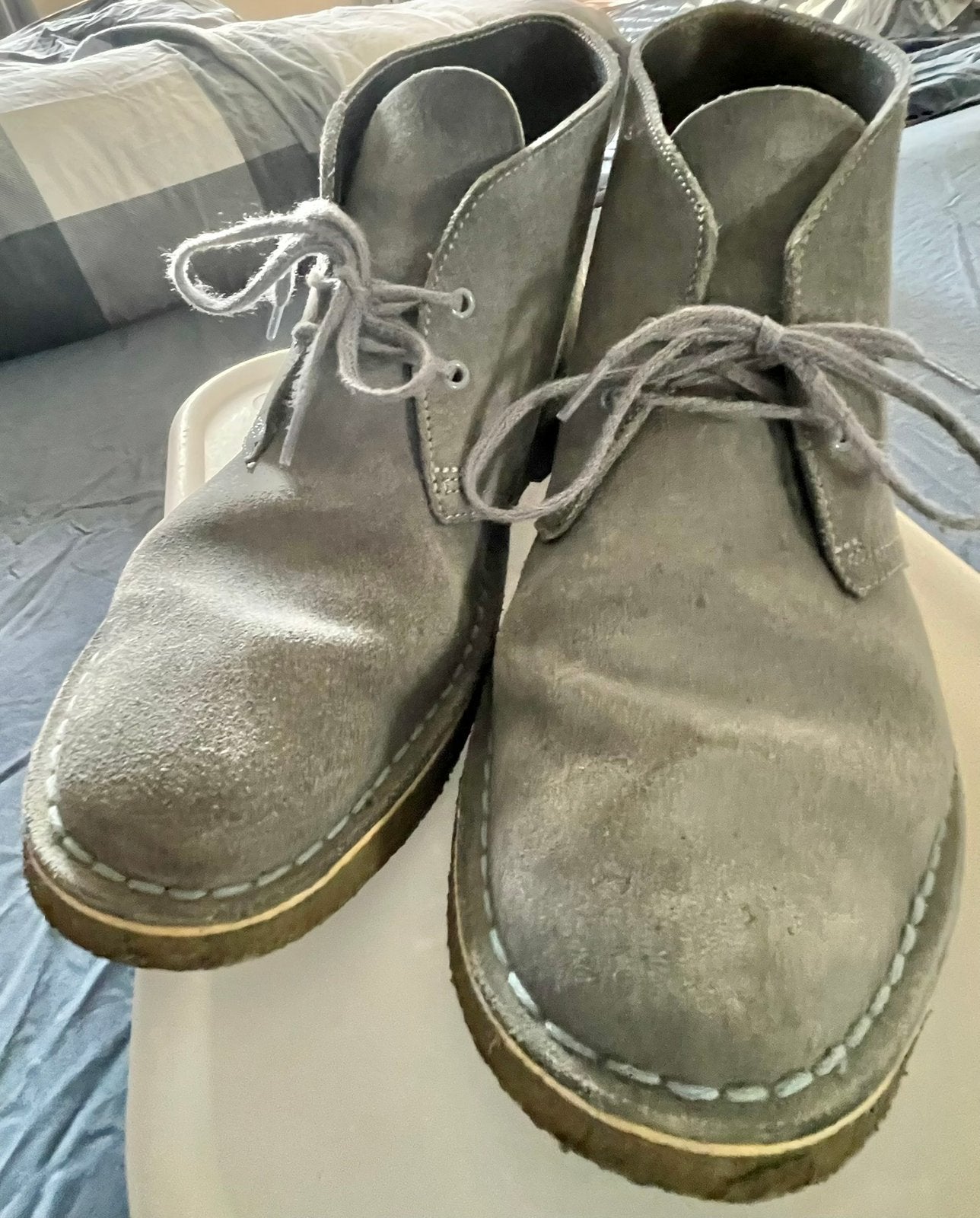 Clarks Originals DESERT - maat 41 jeans blauw, Ophalen of Verzenden, Gedragen, Blauw, Sneakers of Gympen