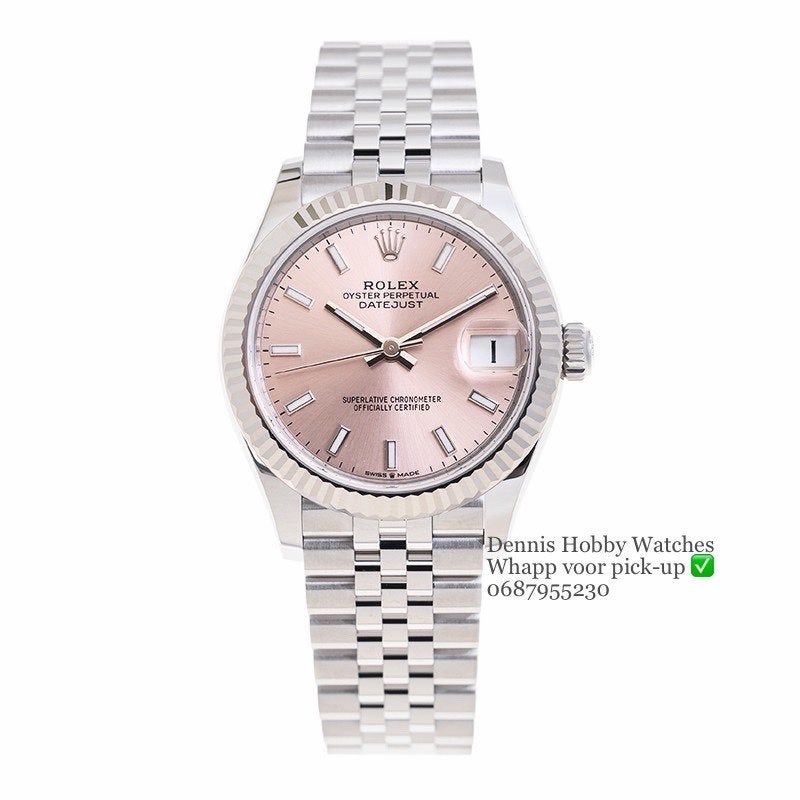 Rolex Datejust 31mm Dames  Mint Green Pink Jubilee, Rolex Datejust Dames Lady 31mm, Niet ingevuld, Waterdicht, Niet ingevuld