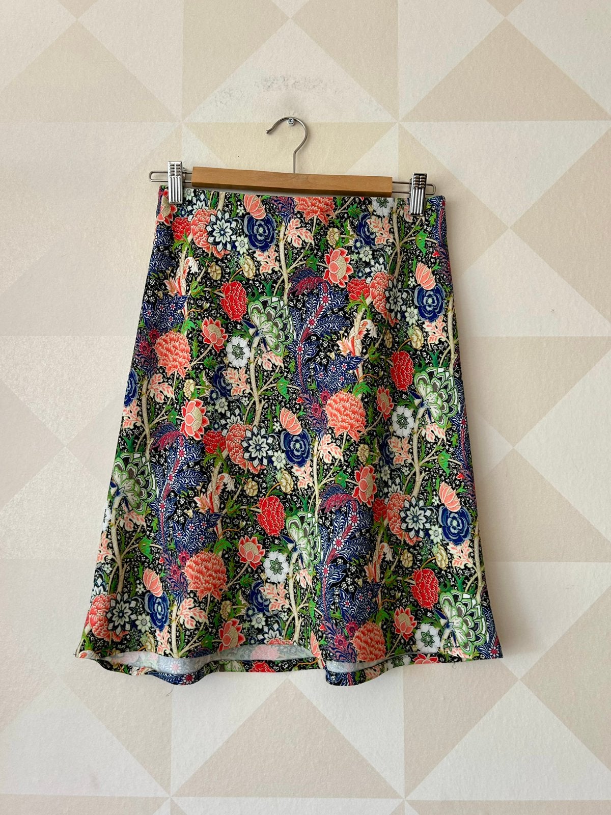 Vanilia rok bloem groen zwart S/36, Meerkleurig, Vanilia, Ophalen of Verzenden, Zo goed als nieuw