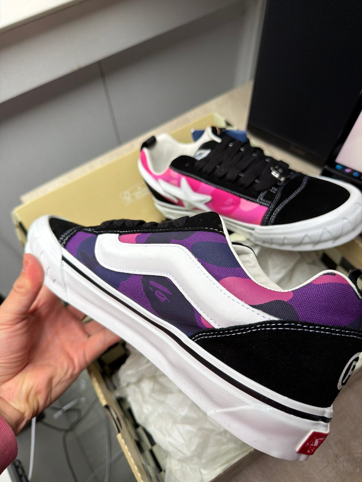 Vans Bape Green Camo sneakers maat 45, Ophalen of Verzenden, Nieuw, Overige kleuren, Sneakers of Gympen