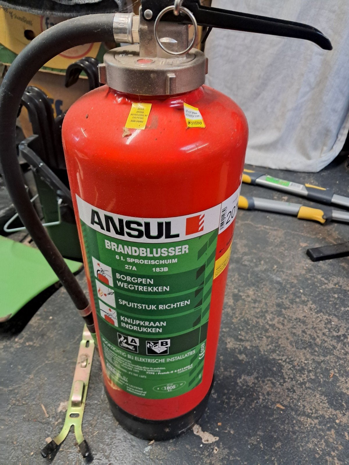 Ansul Brandblusser 6L Sproeischuim - Geproduceerd 2010, Huis en Inrichting, Ophalen of Verzenden, Gebruikt, Brandblusser