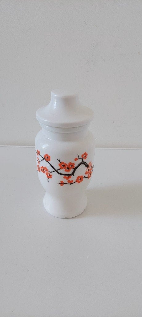 Vintage Opaline Apothekers pot Oranje Kersenbloesem (22cm), Ophalen of Verzenden