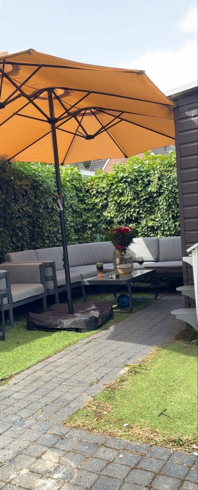 Moderne Santika loungeset - Zo goed als nieuw, Meer dan 8 zitplaatsen, Aluminium, Ophalen of Verzenden, Zo goed als nieuw