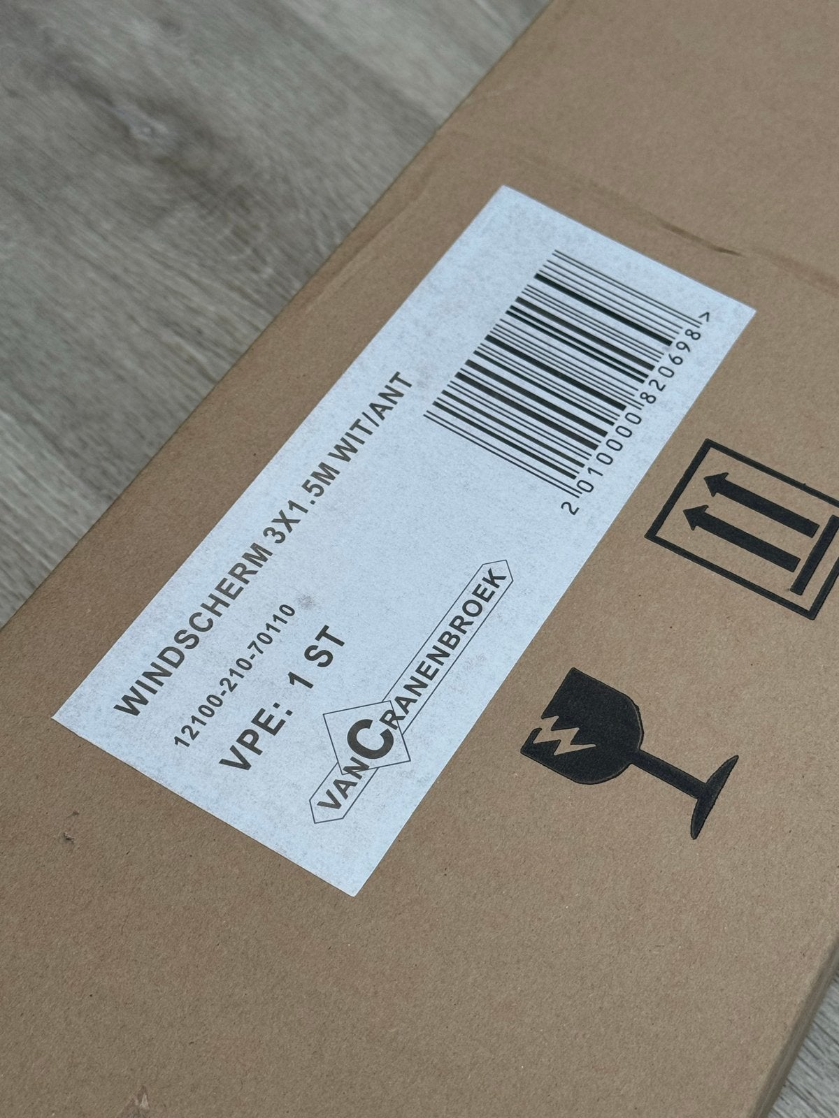 Bois Le Duc windscherm 3x1.5m wit (new, packed), Ophalen, Nieuw