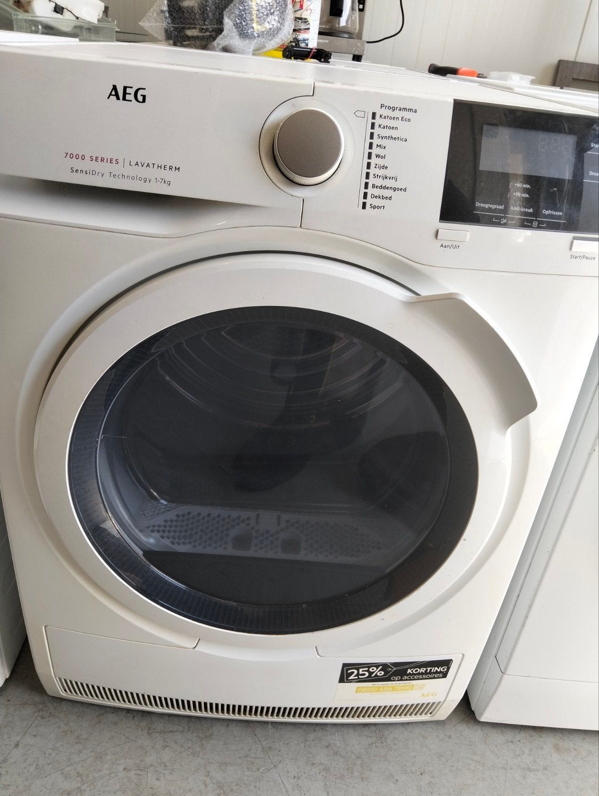 AEG Lavatherm 7000 Series 1-7kg warmtepomp droger, Witgoed en Apparatuur, Wasdrogers, Zo goed als nieuw, Condens, Voorlader, 6 tot 8 kg