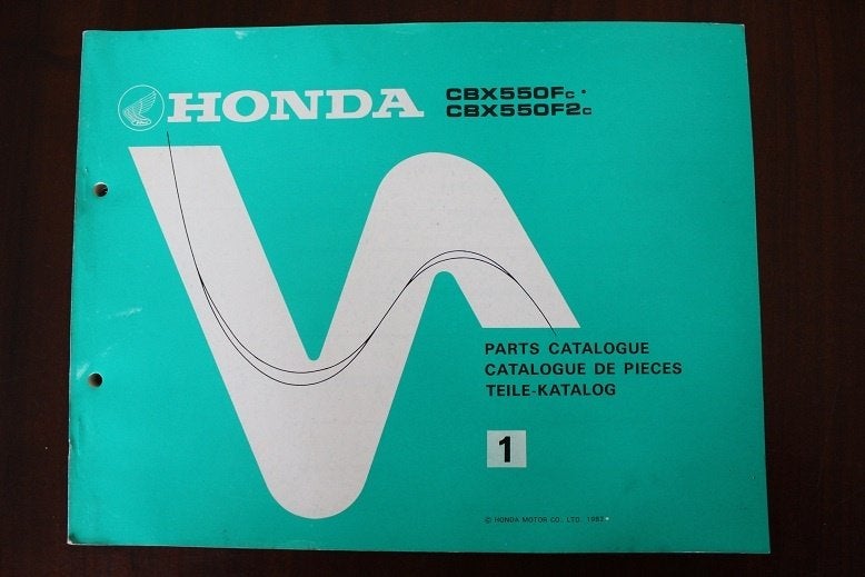 Honda CBX550 Fc F2c 1982 motorcycle parts catalogue katalog, Motoren, Handleidingen en Instructieboekjes, Ophalen of Verzenden