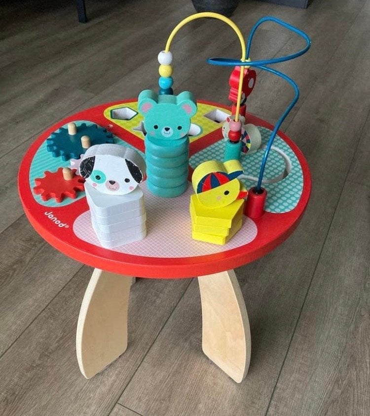 Janod Houten Activiteitentafel Baby Speelgoed, Ophalen of Verzenden, Gebruikt, Overige typen