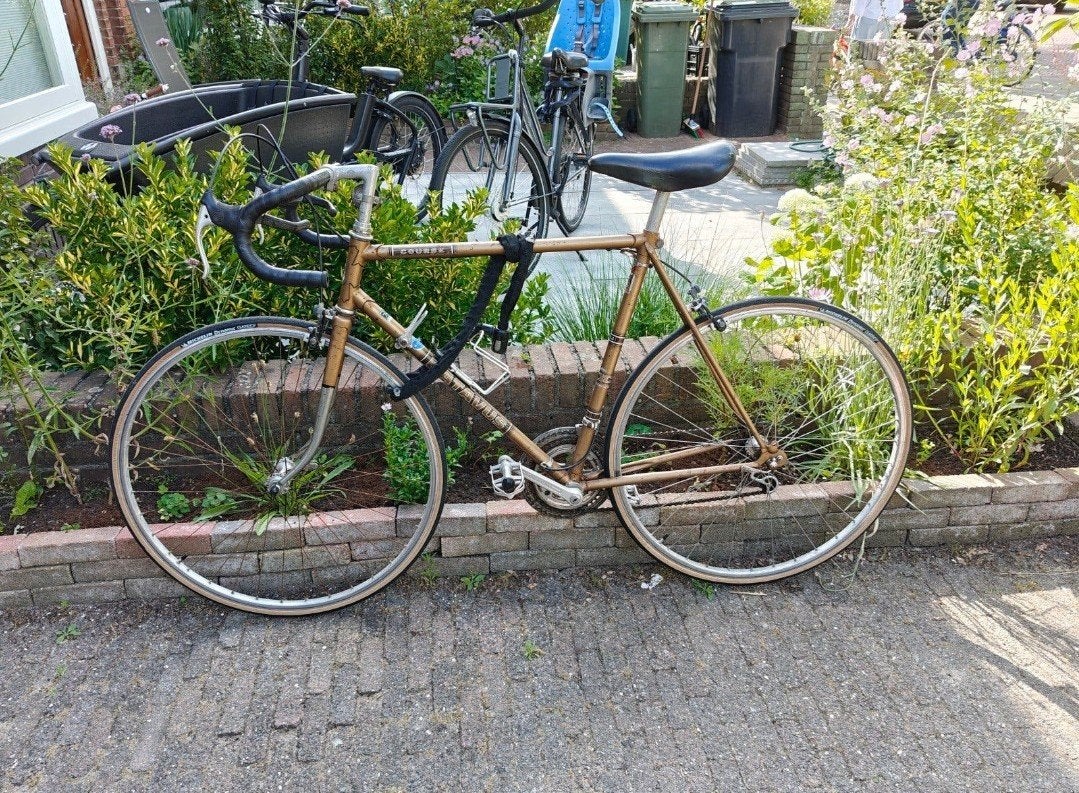 MOET NU WEG: Batavus Course Racefiets - Nieuwe Banden, Fietsen en Brommers, Ophalen, Gebruikt, Staal, Velgrem