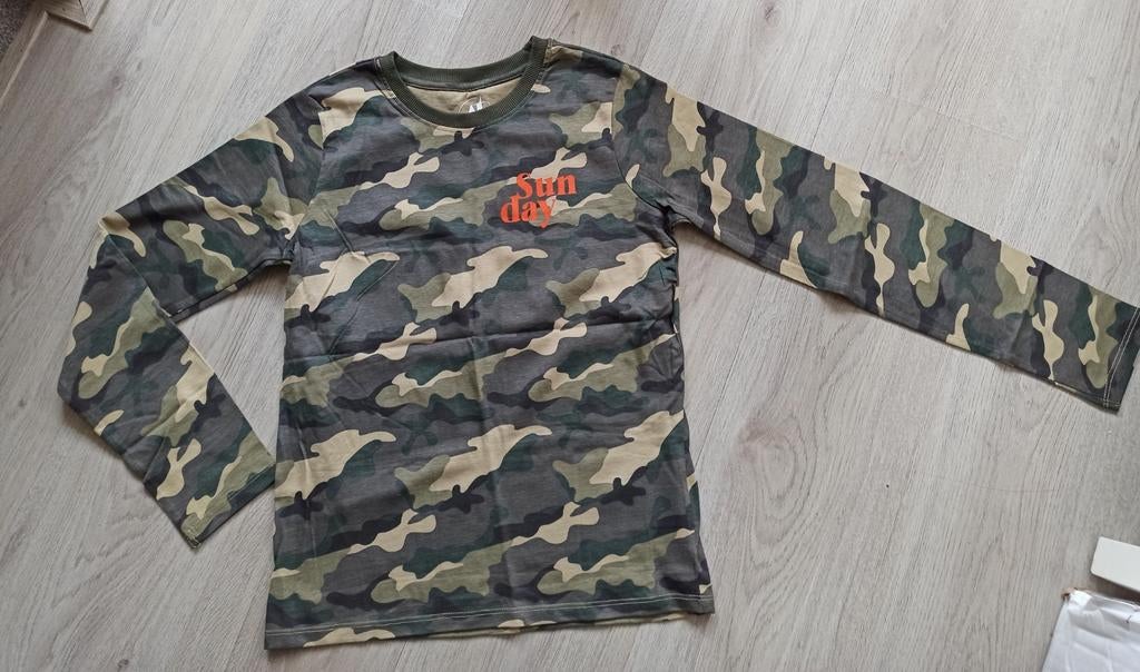 Camo Longsleeve Maat 146 152 - Stoer en Comfortabel, Kinderen en Baby's, Kinderkleding | Maat 152, Jongen of Meisje, Ophalen of Verzenden