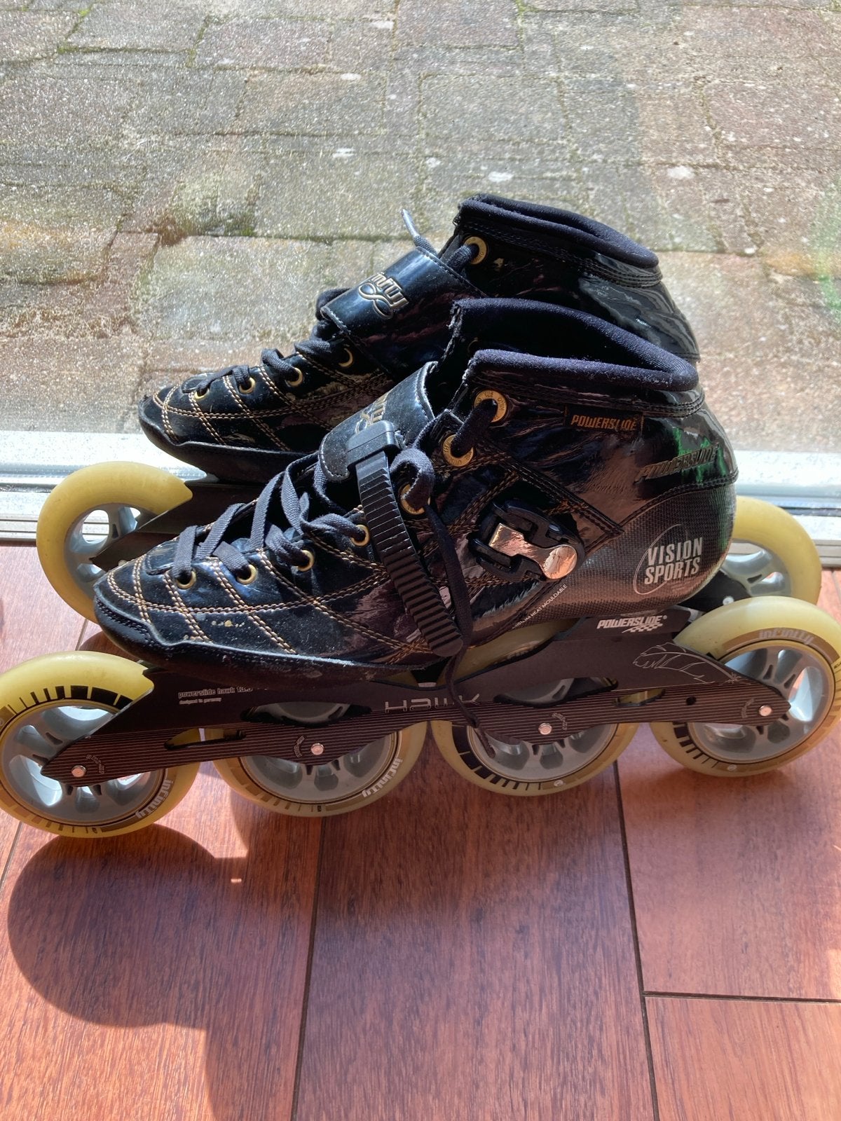 Powerslide Hawk 13.3 4x110 Inline Skates - Maat EU43/UK9, Ophalen, Gebruikt, Heren, Inline skates 4 wielen