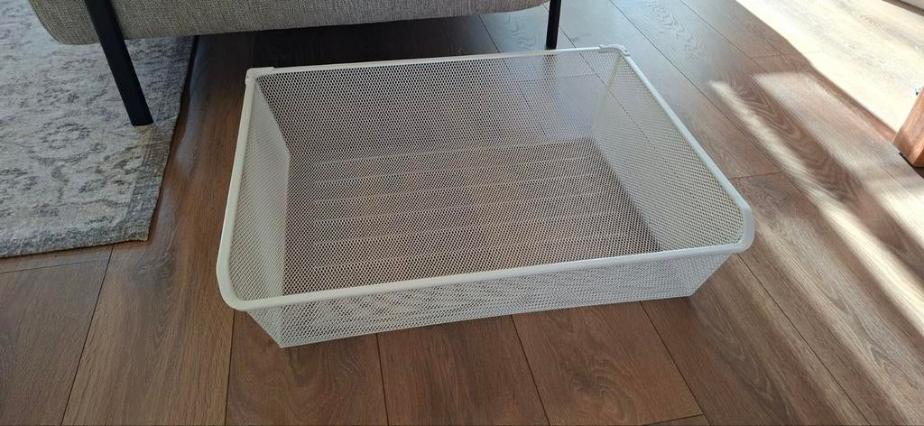 4 stuks wit metalen opbergmand voor de ikea pax kast, Huis en Inrichting, Woonaccessoires | Schalen en Manden, Ophalen, Overige materialen
