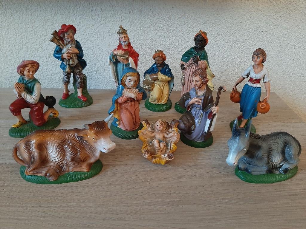 Italy kerstgroep kunststof, Ophalen, Gebruikt