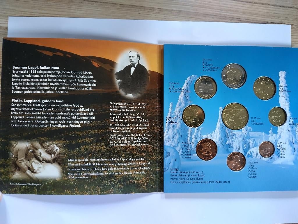2 sets Finse Euromunten 2002 en 2003 - Rahasarja, Ophalen of Verzenden, Finland, Overige waardes, Setje