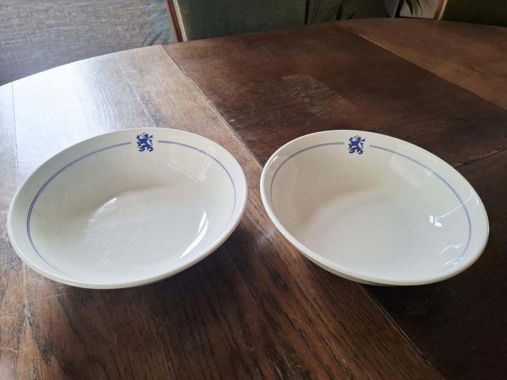 2 antieke schalen Petrus & Regout militair, Antiek en Kunst, Ophalen