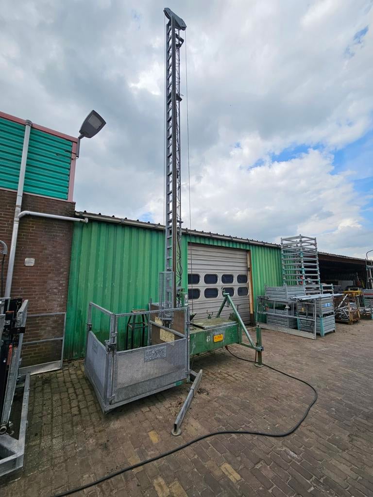 De jong A42b bouwlift met hekbeveilinging 380v, Ophalen, De Jong, Gebruikt, .