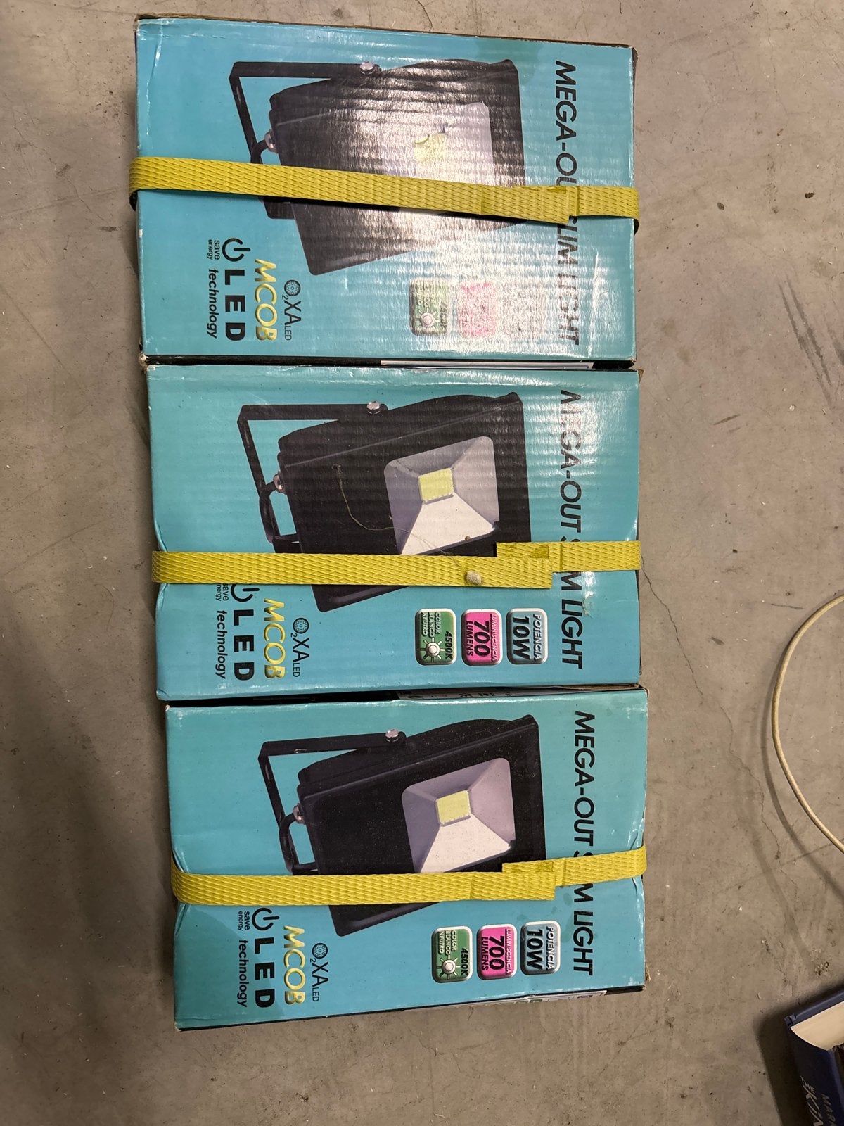 3x LED Floodlight 10W IP65 - Nieuw in doos, Minder dan 50 watt, Overige typen, Ophalen of Verzenden, Netvoeding