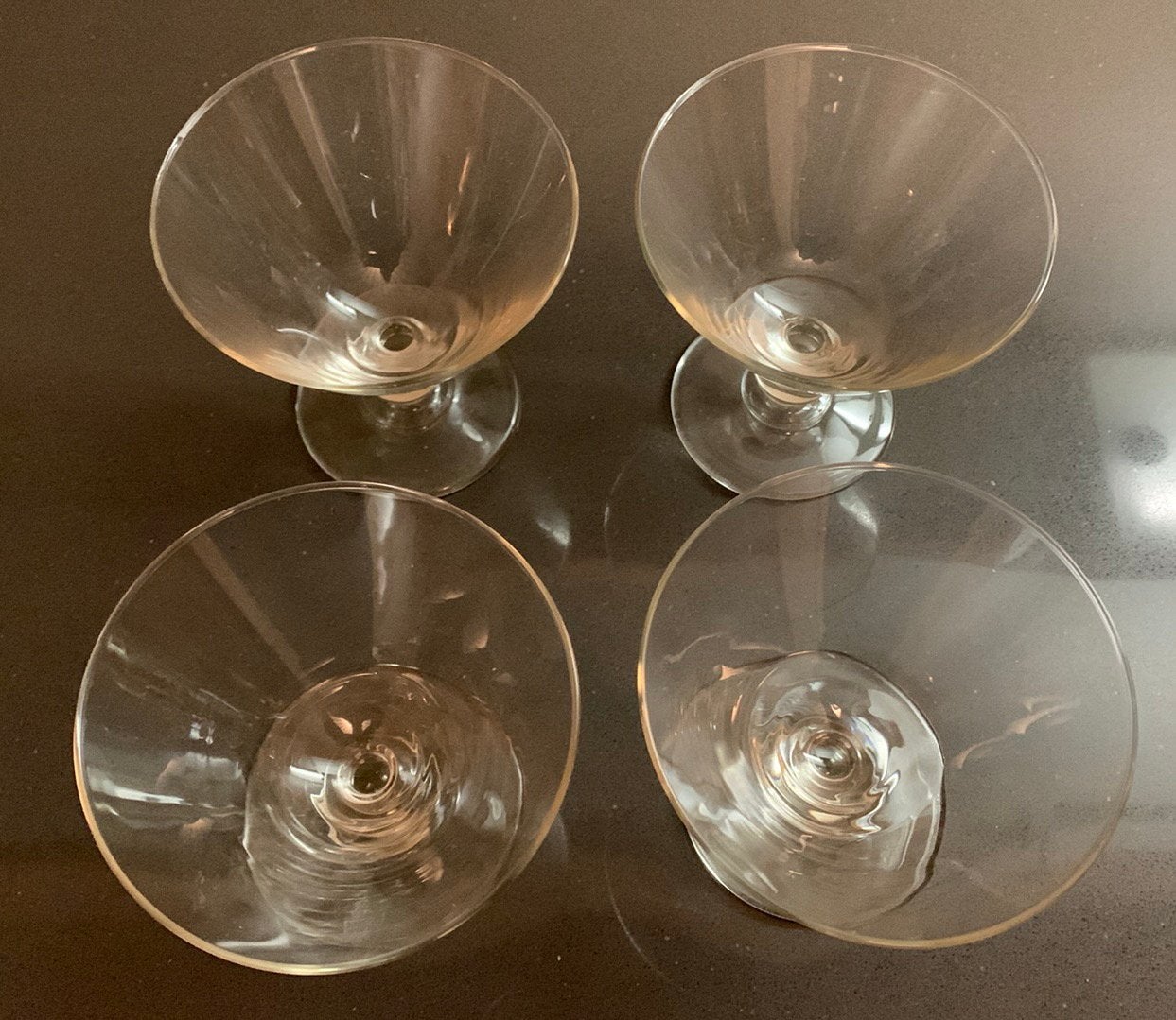 4 x ijscoupe glazen, Huis en Inrichting, Glas of Glazen, Ophalen of Verzenden, Overige stijlen, Glas