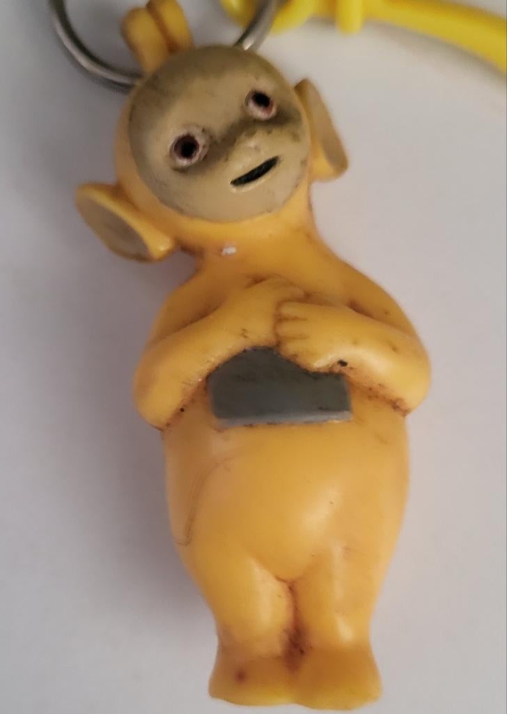 Vintage Teletubbie Sleutelhanger - Po (Geel), Verzamelen, Ophalen of Verzenden, Gebruikt, Knuffel of Figuurtje