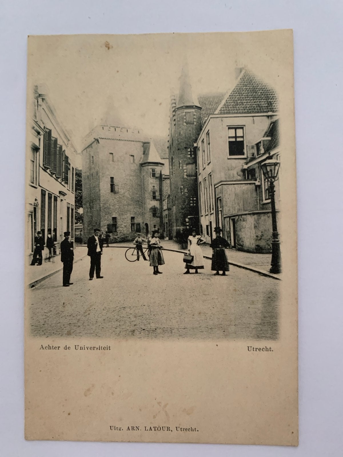 Oude Ansichtkaart Utrecht - Achter de Universiteit, Ophalen of Verzenden, Voor 1920, Gelopen, Utrecht