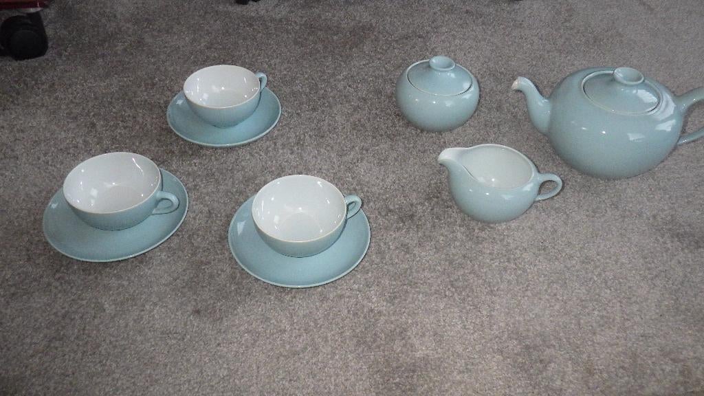 theeservies (theepot, 3 kopjes, suiker-en melkkan Fris), Ophalen, Gebruikt, Overige typen, Overige stijlen