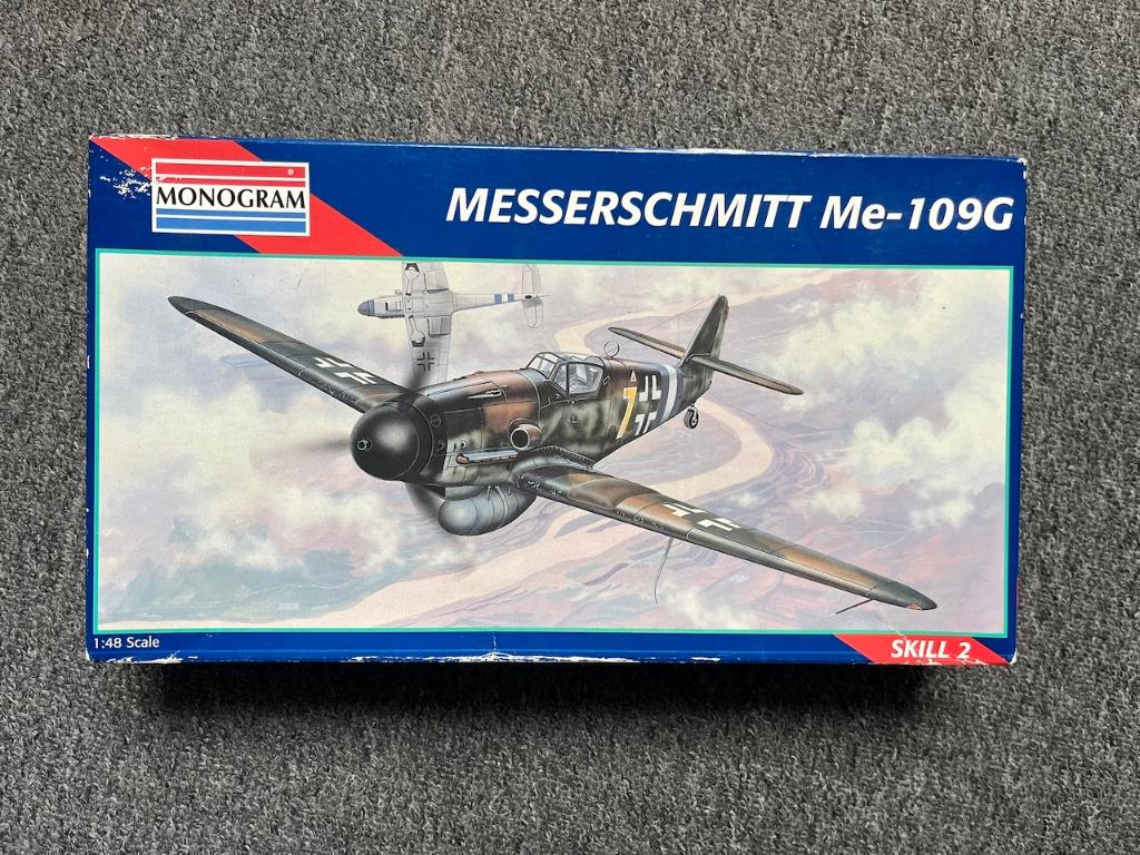 Monogram Messerschmitt Me-109G 1/48, Hobby en Vrije tijd, Overige merken, Ophalen of Verzenden, Zo goed als nieuw, Groter dan 1:72
