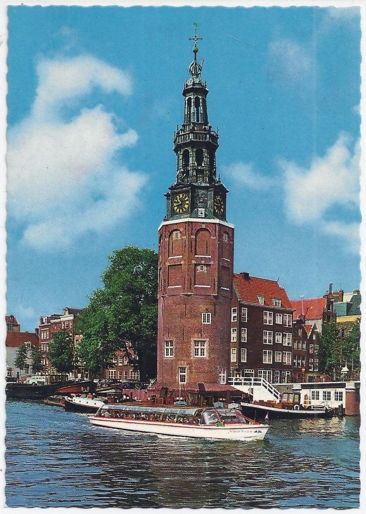 Amsterdam Montelbaantoren Ongelopen Ansichtkaart ( B572 ), Verzamelen, Ansichtkaarten | Nederland, Ophalen of Verzenden, 1980 tot heden