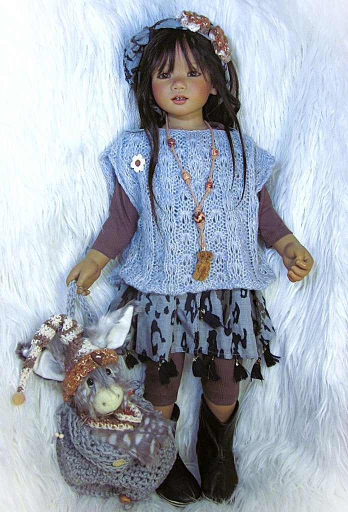 Outfit met baby ezel maat 80-85cm Himstedt Zwergnase poppen, Verzamelen, Poppen, Verzenden, Nieuw, Kleertjes