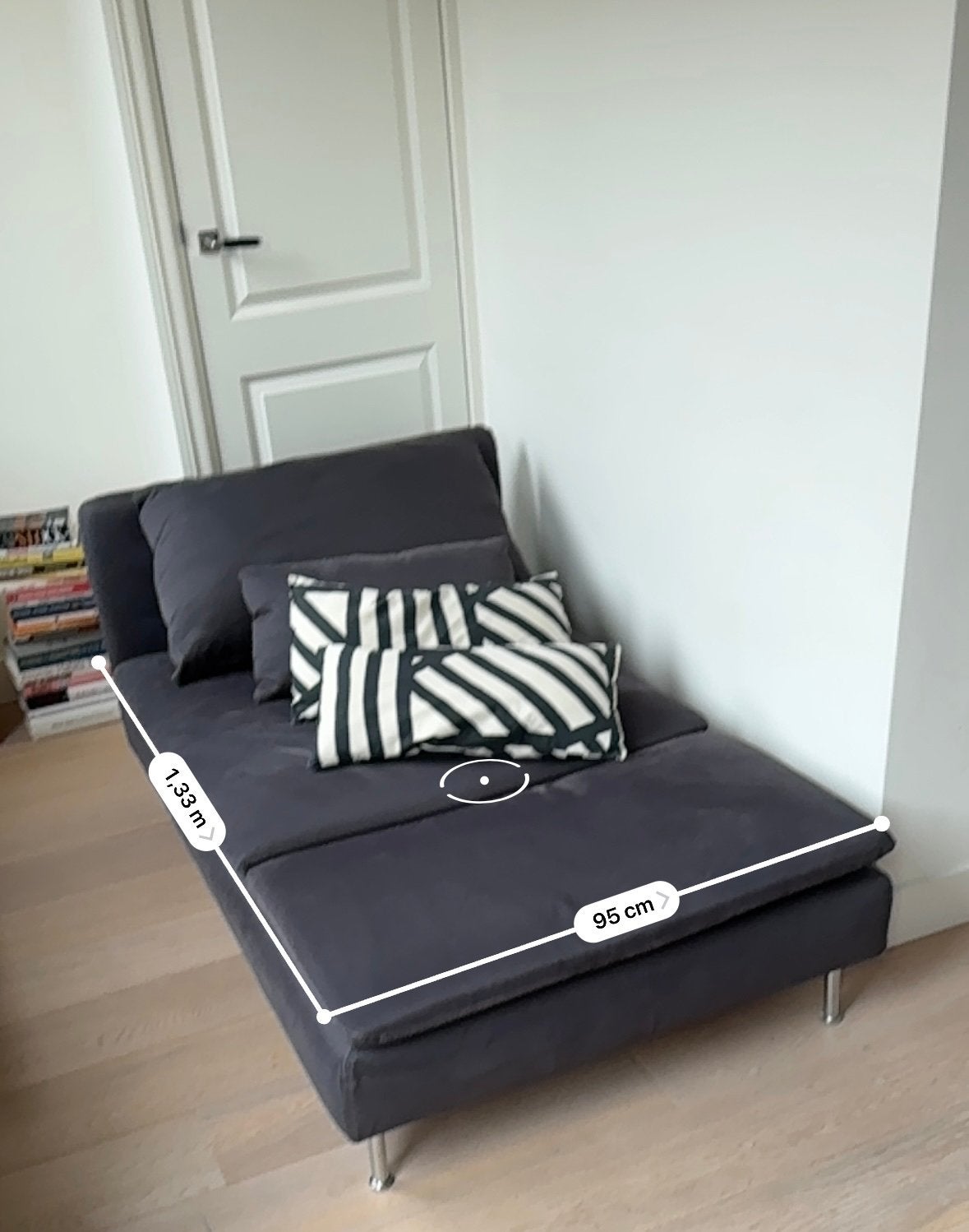 IKEA Lounge Sofa SÖDERHAMN, Ophalen, Tweepersoons, Zo goed als nieuw, Grijs