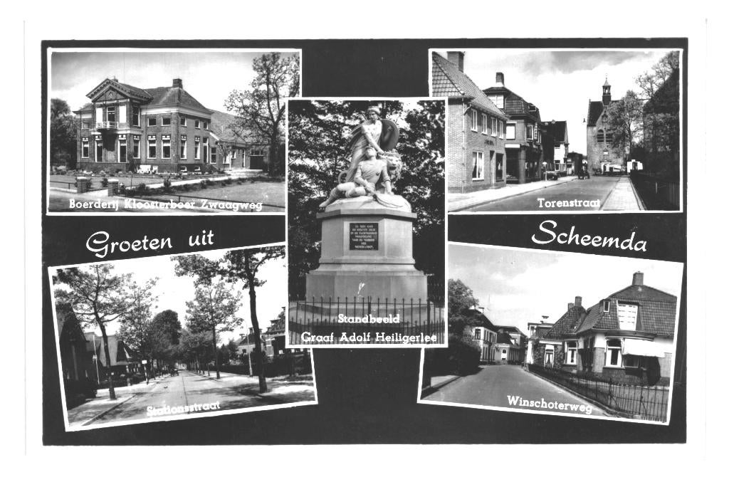 983645 Scheemda 1958 Groningen Nette oude kaart Onbeschreven, Ophalen of Verzenden, 1940 tot 1960, Ongelopen, Groningen