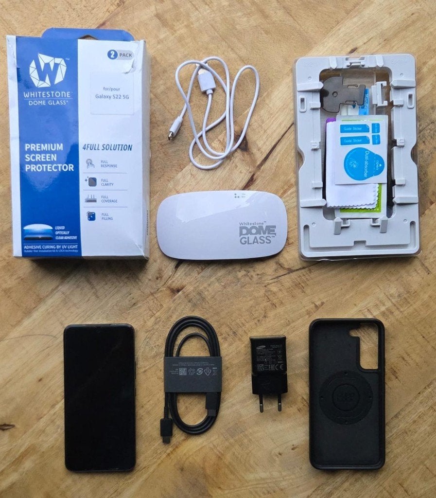 Samsung S22 + Quadlock hoesje, Gebruikt, Zwart, Ophalen of Verzenden, Zonder simlock