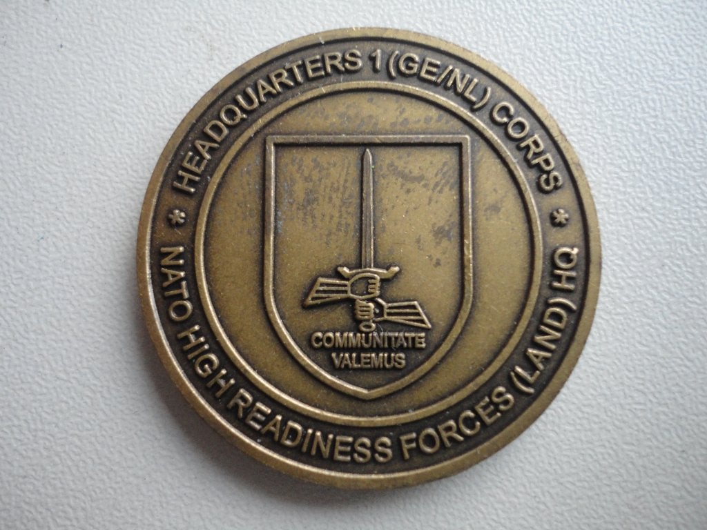 Coin HRF Nato 2007, Ophalen of Verzenden, Landmacht, Nederland, Embleem of Badge