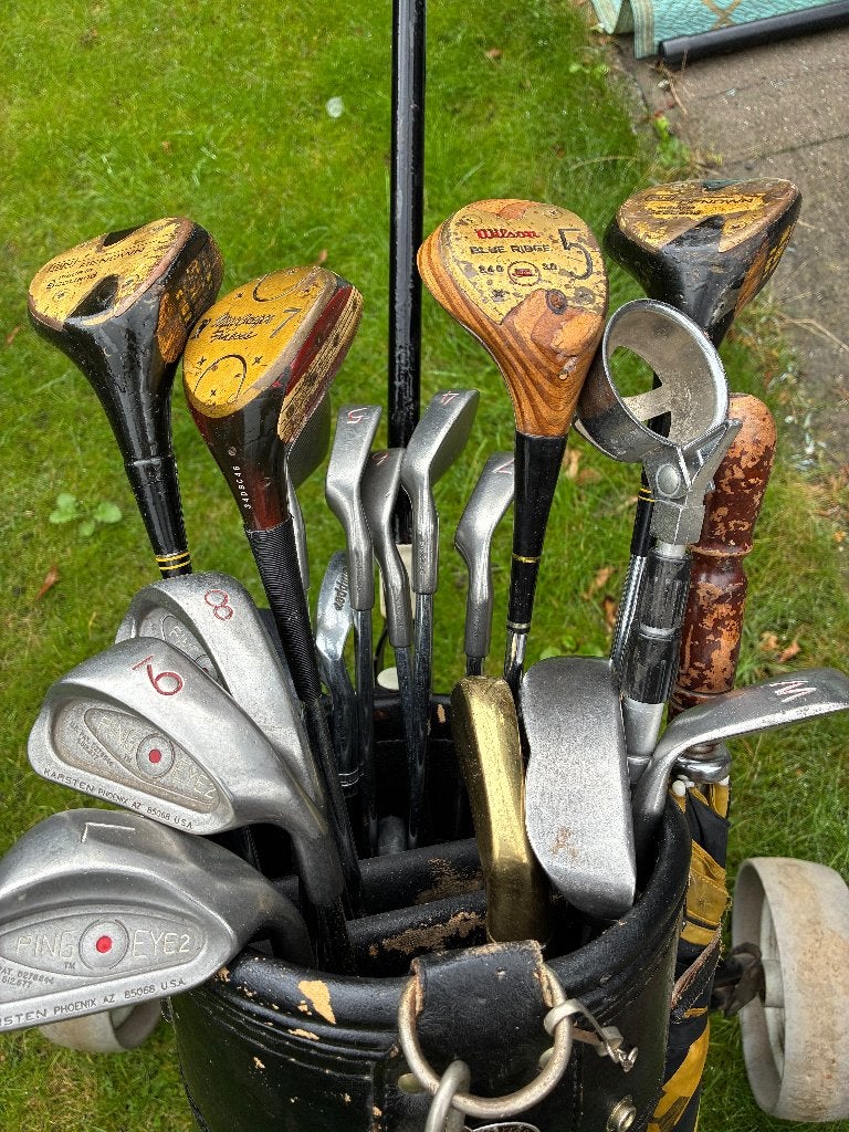 antieke golfclubs