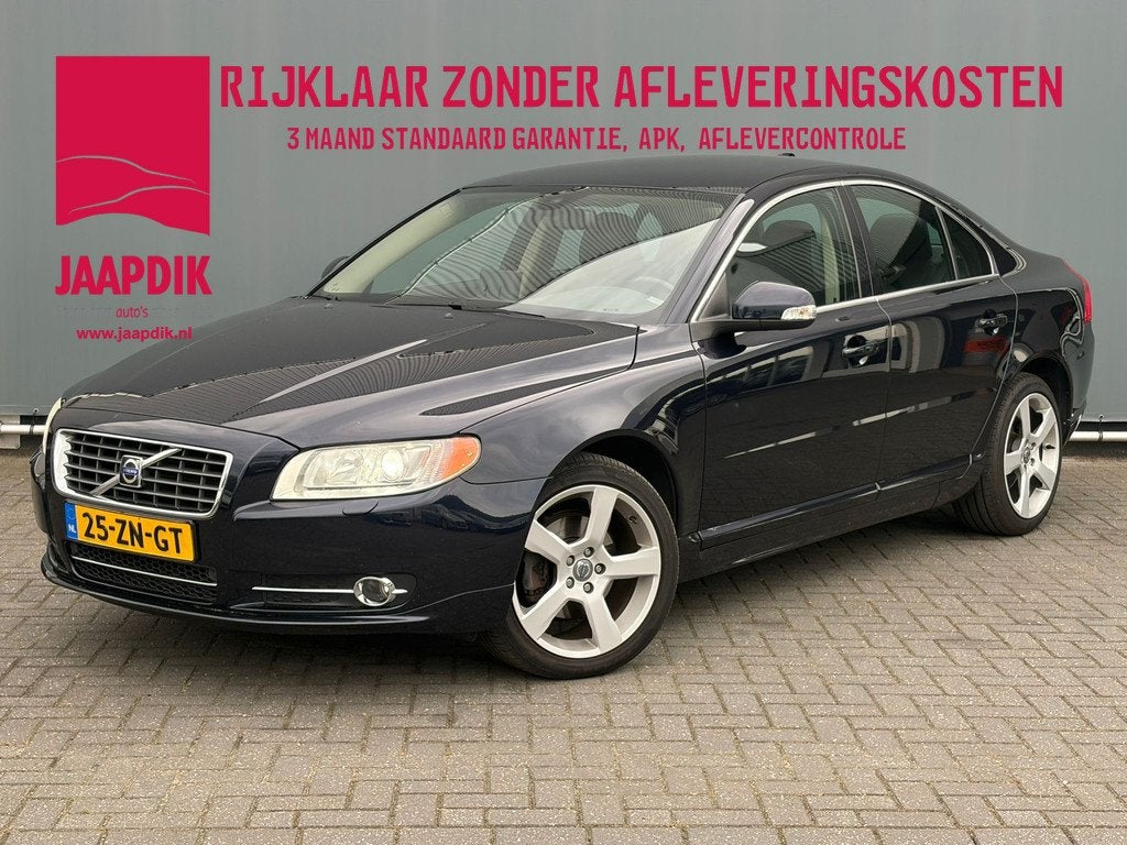 Volvo S80 BWJ 2008 2.5 T 200 PK Summum AUTOMAAT | TREKHAAK |, 1514 kg, Blauw, 2521 cc, Bedrijf