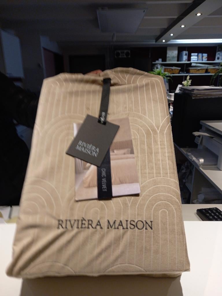 Riviera Maison dekbedovertrek 1pers CECELIA VELVET -50%, Huis en Inrichting, Slaapkamer | Beddengoed, Nieuw, Dekbedovertrek, Eenpersoons