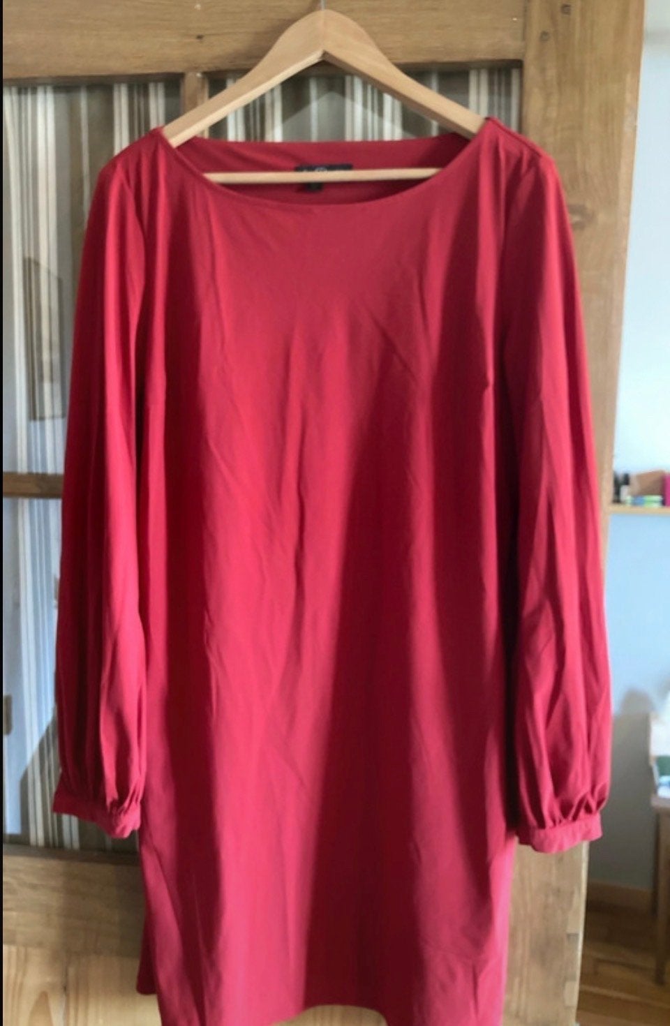 LaDress Blake jurk rood maat xL zgan, Kleding | Dames, Maat 46/48 (XL) of groter, Ophalen of Verzenden, Zo goed als nieuw, Knielengte