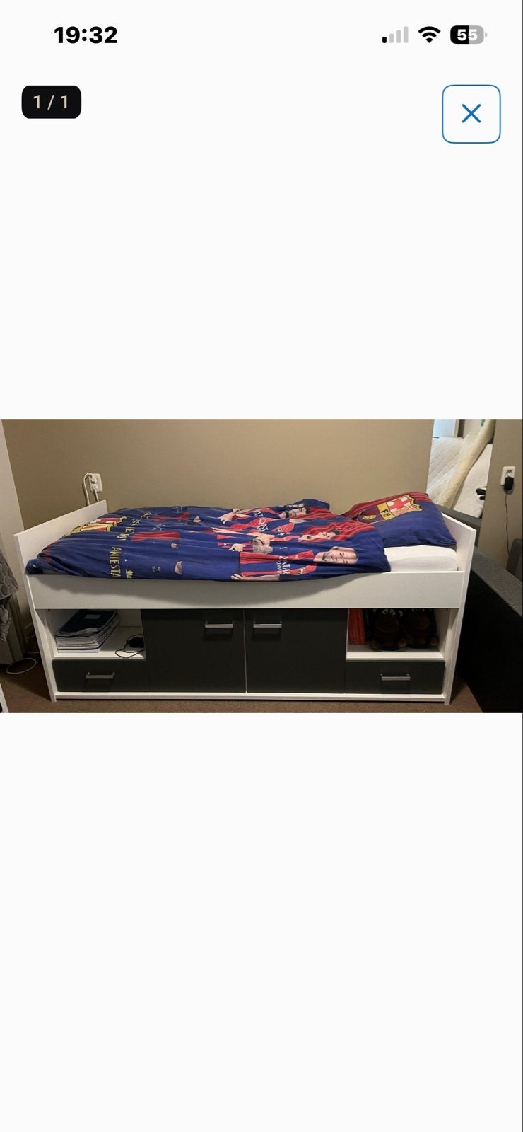 Kajuitbed met opbergruimte en goede lattenbodem  beter bed, Ophalen, Gebruikt, 90 cm, Eenpersoons