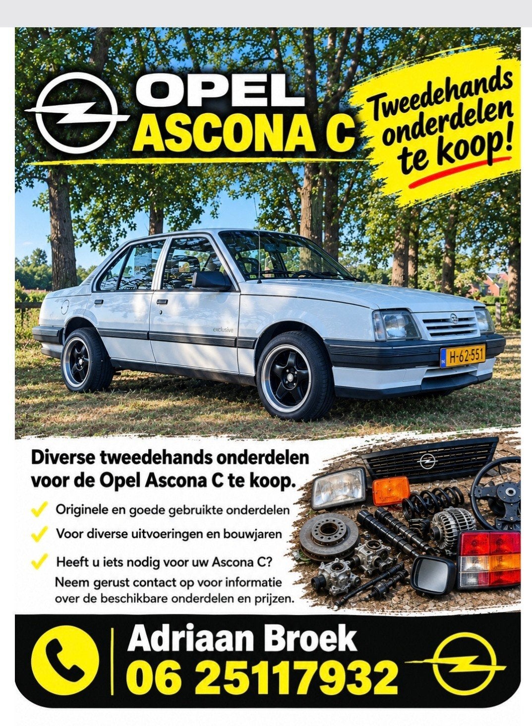 Diverse tweedehands onderdelen voor Opel Ascona C, Ophalen of Verzenden, Gebruikt, Opel