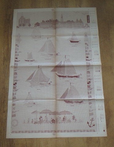 Groot vintage patroon van Mies Bloch: schepen, molens, kerst, Ophalen of Verzenden, Nieuw, Handborduren, Patroon