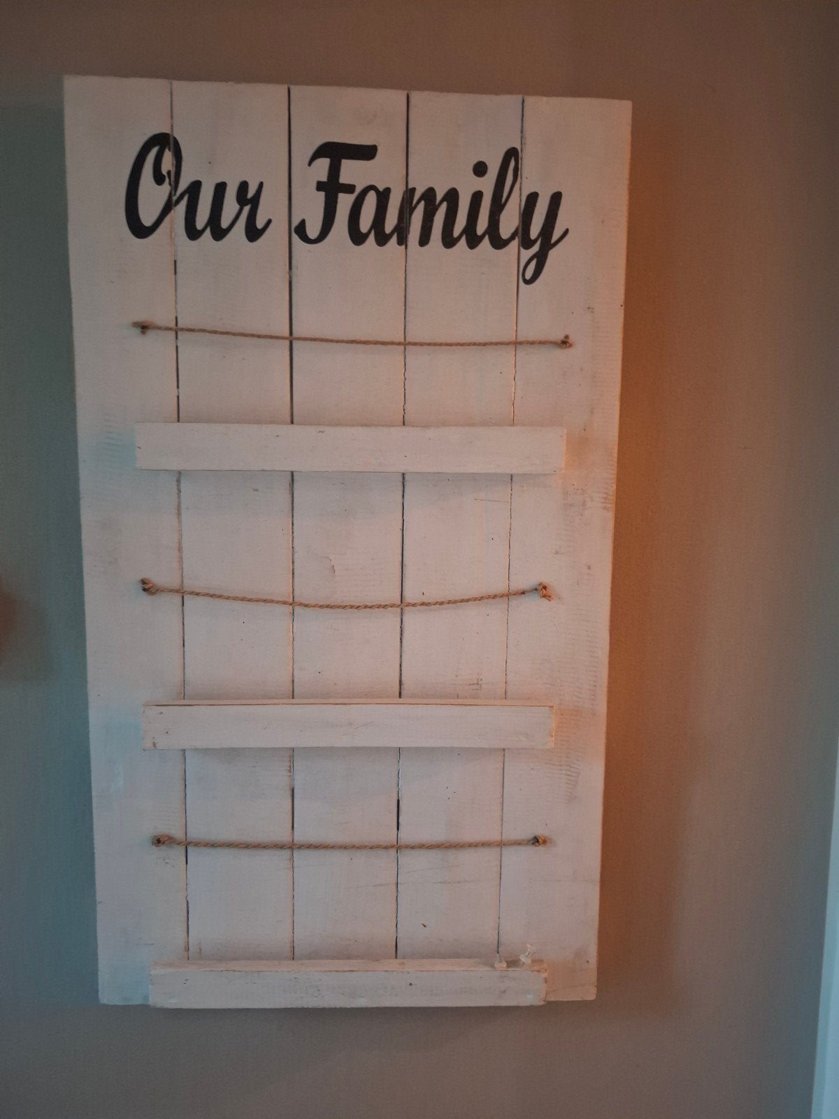 Houten wanddecoratie brocante landelijk interieur, Gebruikt, Hout, Ophalen of Verzenden, Wandbord of Wandpaneel