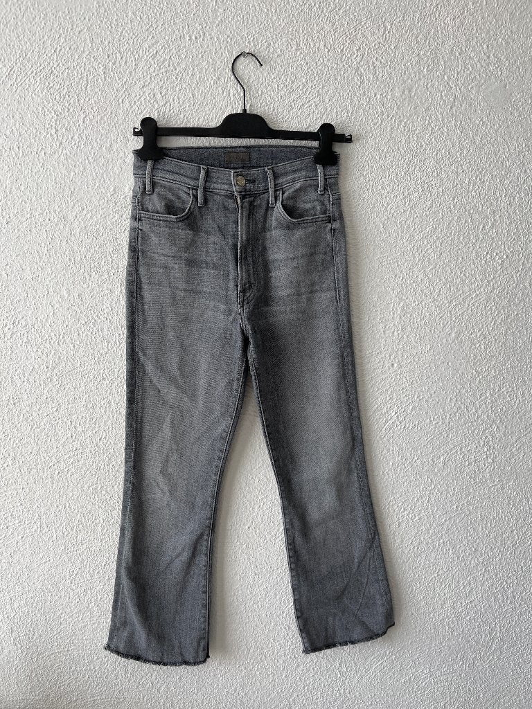 Mother grijze jeans The Hustler Ankle Fray, Verzenden, Mother, Zo goed als nieuw, W27 (confectie 34) of kleiner