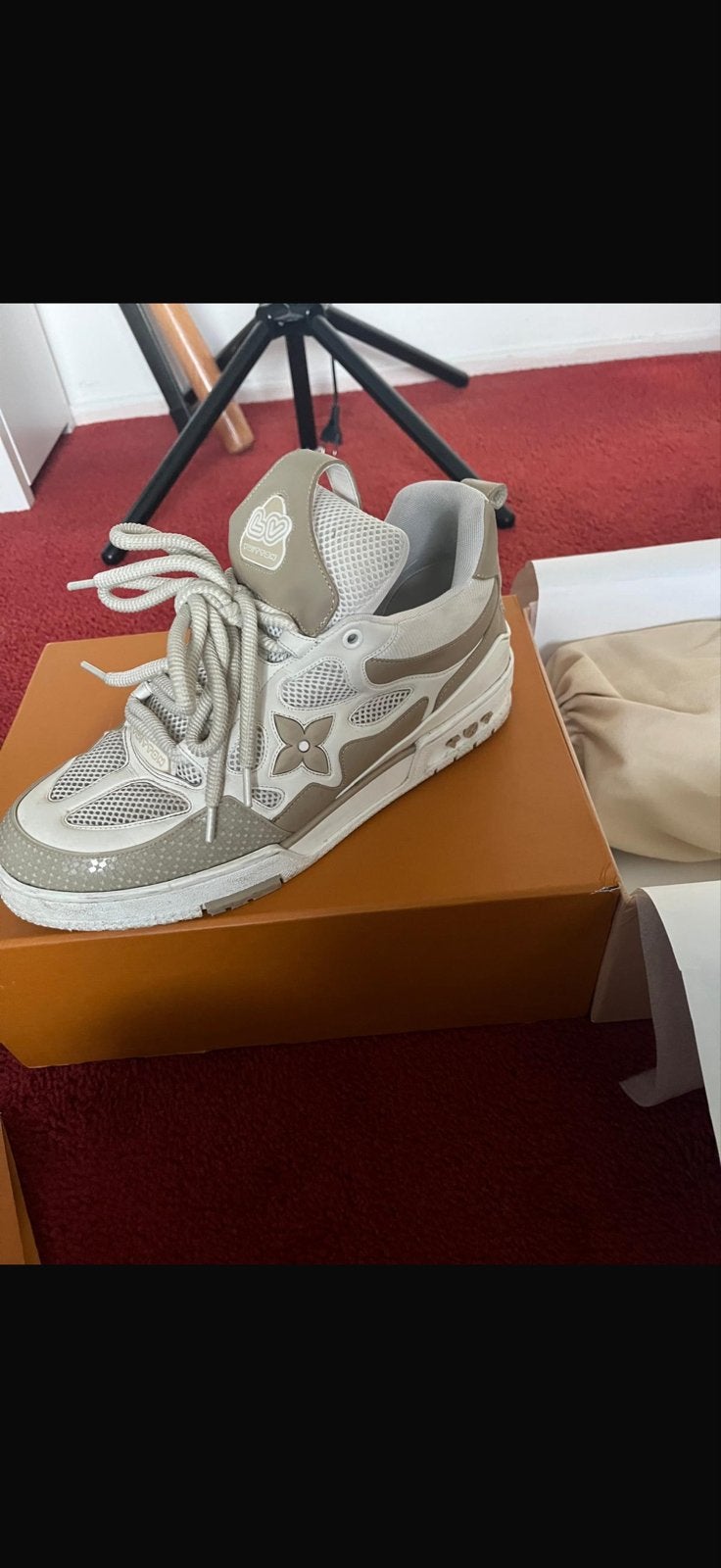 Louis Vuitton LV Trainer Sneakers Maat 45 - goed als nieuw, Ophalen of Verzenden, Zo goed als nieuw, Overige kleuren, Sneakers of Gympen