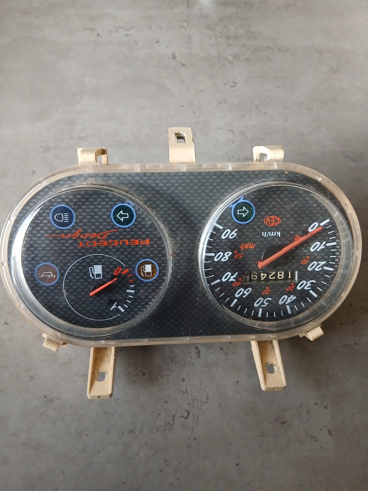 Peugeot Design Tellerklok / Dashboard voor Scooter, Ophalen of Verzenden, Gebruikt, Overige typen, Peugeot