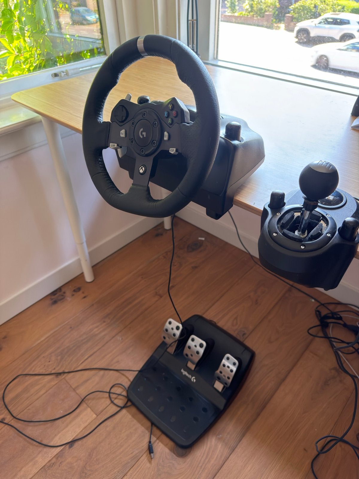 Logitech G920 stuur, pedalen, schakelpook, Spelcomputers en Games, Ophalen of Verzenden, Gebruikt, Stuurtje of Sportattribuut