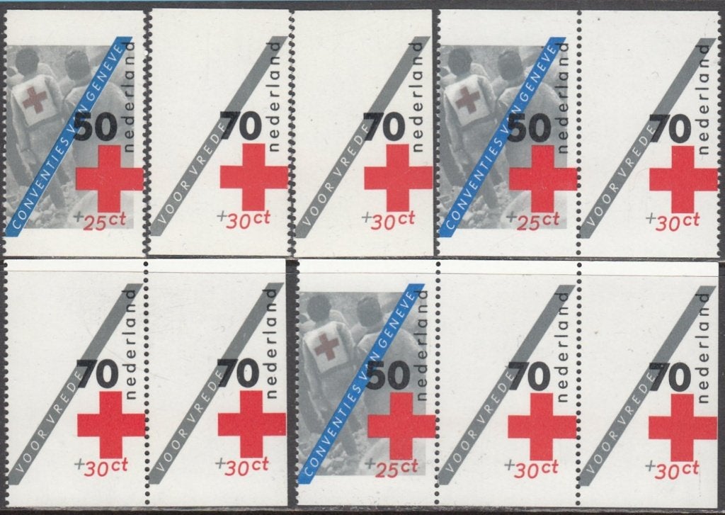 Nederland alle zegels + combinaties uit boekje 29 Rode Kruis, Postzegels en Munten, Ophalen of Verzenden, Na 1940, Postfris