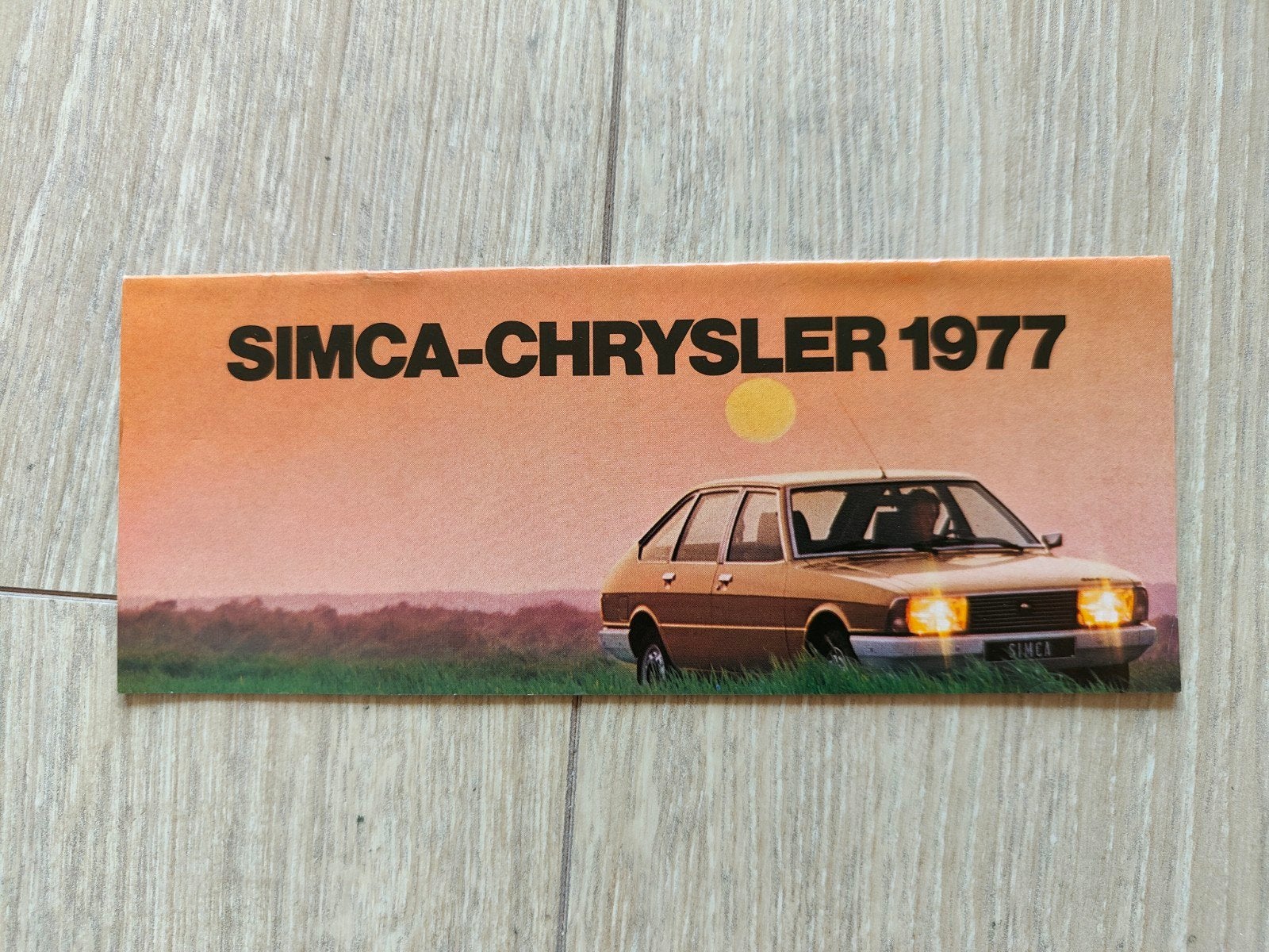 Autofolder Simca-Chrysler 1977, Ophalen of Verzenden, Zo goed als nieuw, Overige merken